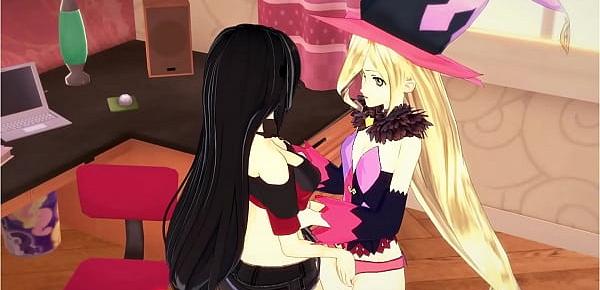  Magilou gets her pussy eaten by Velvet before getting strapon fuck -Tales of Berseria Hentai.